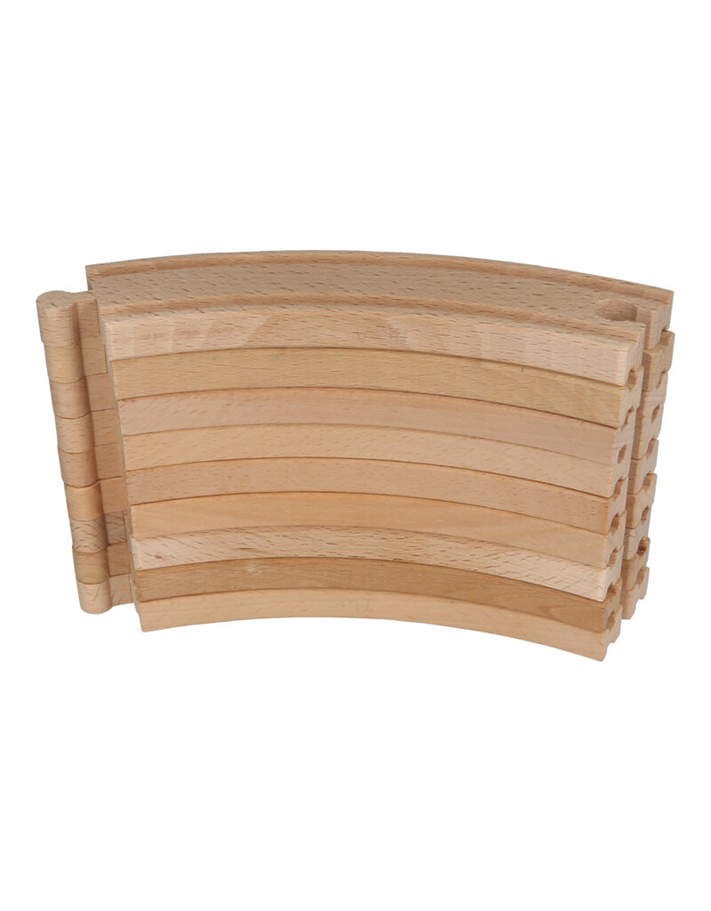Yamba Toys Rails Curve- 9 stuks