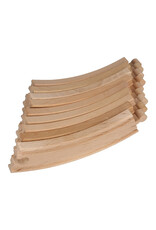 Yamba Toys Yamba Curve houten treinrails – set van 9