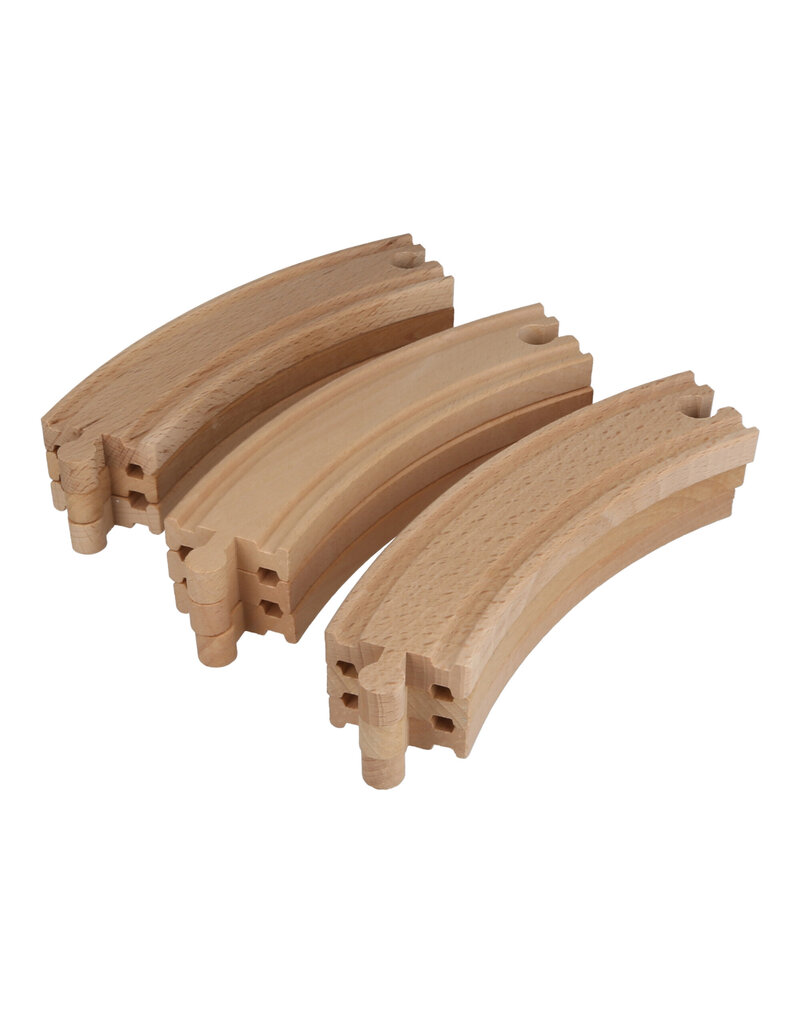 Yamba Toys Yamba Curve wooden train tracks – set of 9
