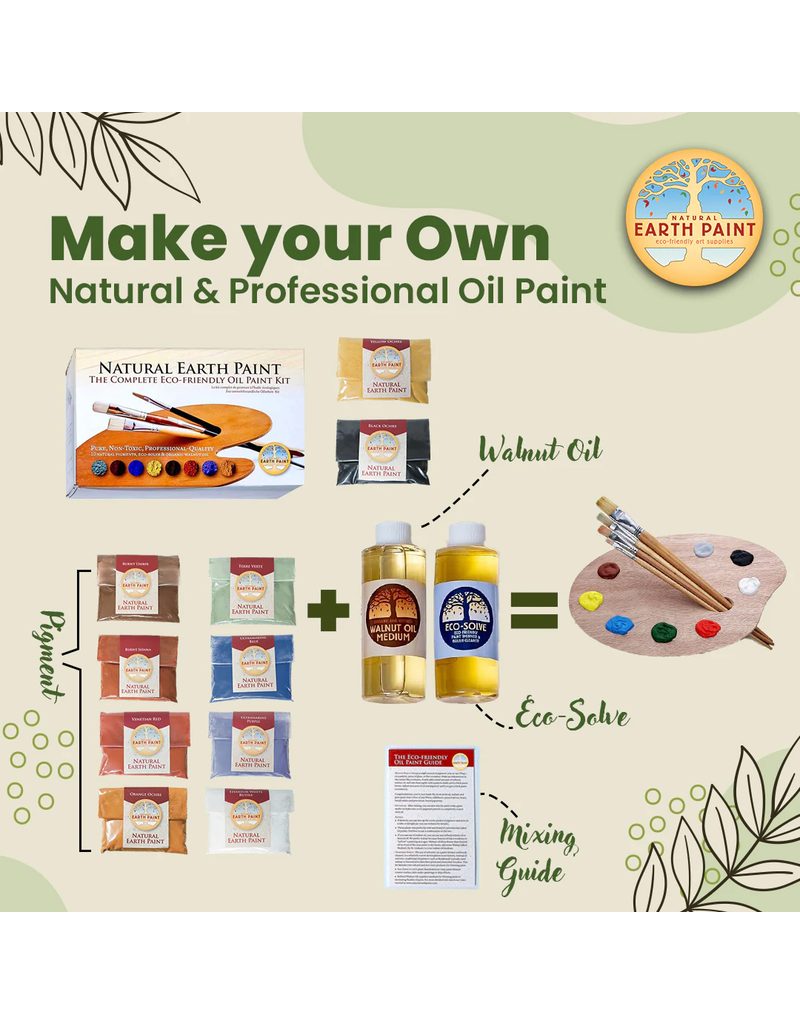Natural Earth Paint Oil paint starter kit for artists — 10 pigments