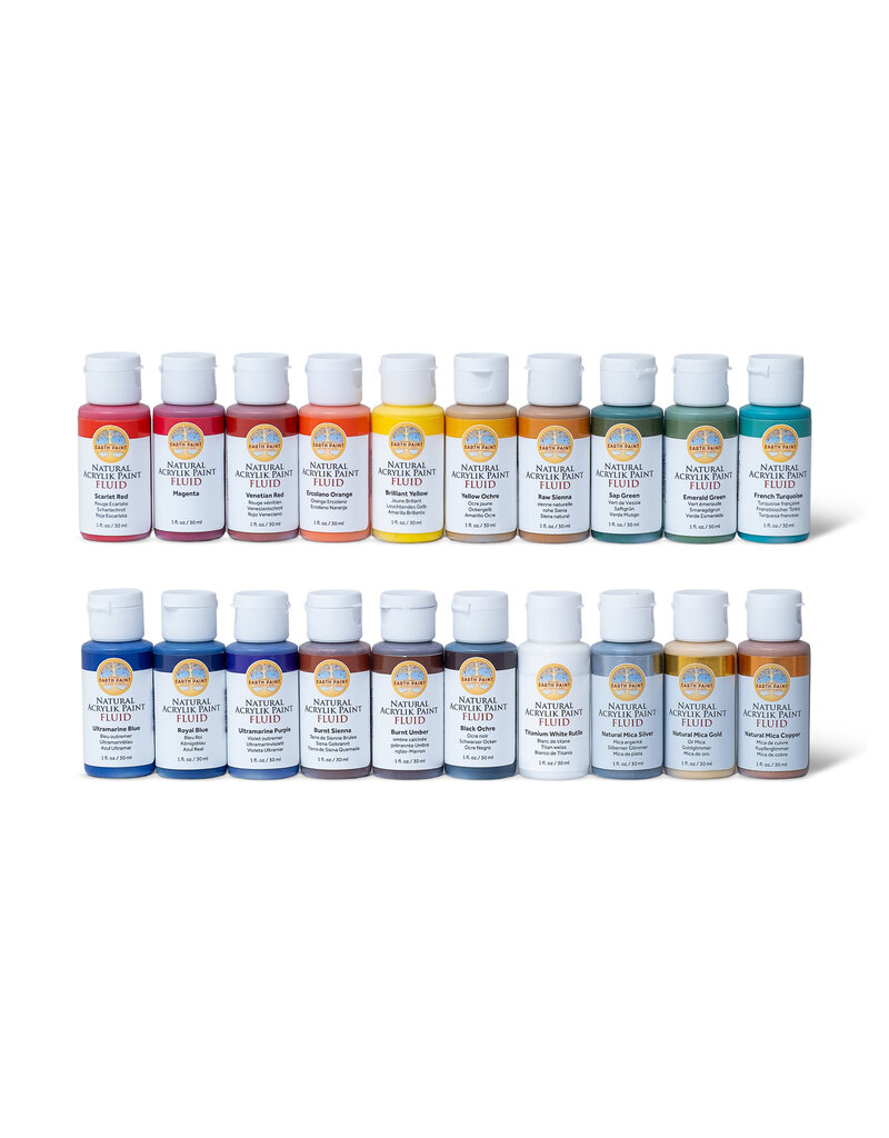 Natural Earth Paint Fluid Natural Acrylik Paint per bottle 30 ml