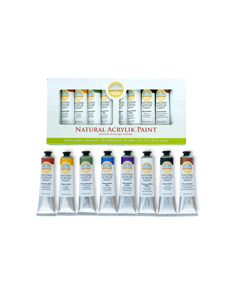 Natural Earth Paint Natural Acrylik Paint™ - Acrylverf  schilderset van 8 kleuren aarde kleuren