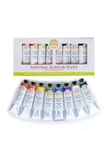 Natural Earth Paint Natural Acrylik Paint - Acrylverf  schilderset van 8 kleuren klassieke kleuren