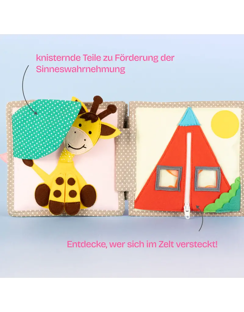 Jolly Designs Mini Quiet Book Sprankelende Papegaai