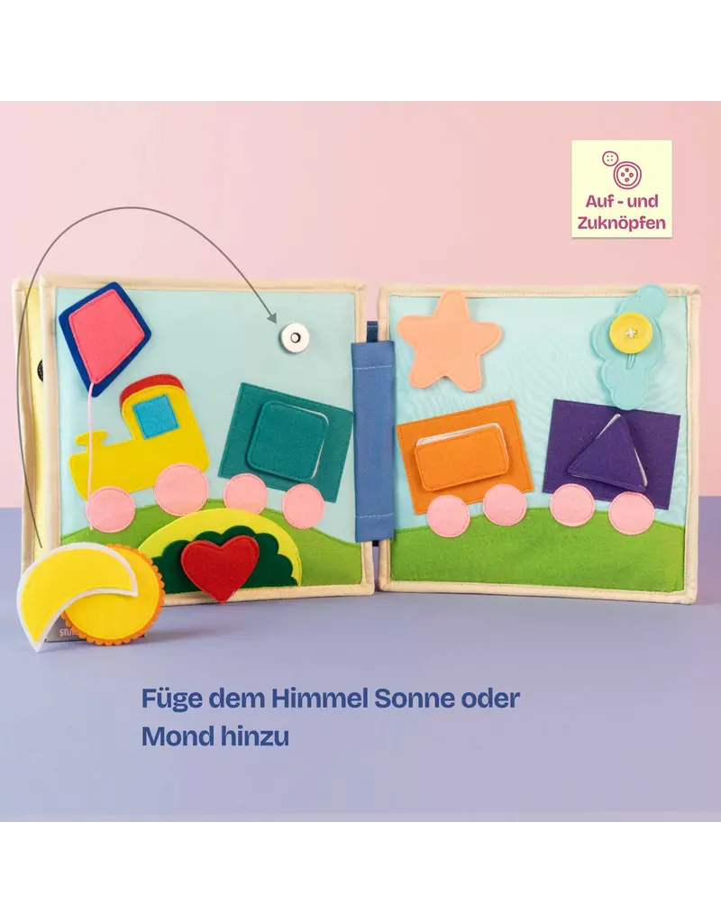 Jolly Design Quiet book jonge uil pastel, vanaf 12 maanden