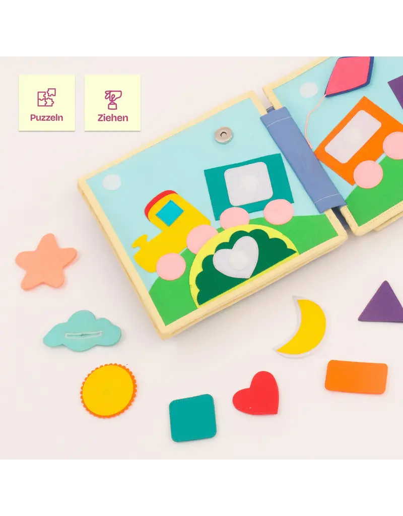 Jolly Designs Quiet Book Jonge Uil pastel — vanaf 12 maanden