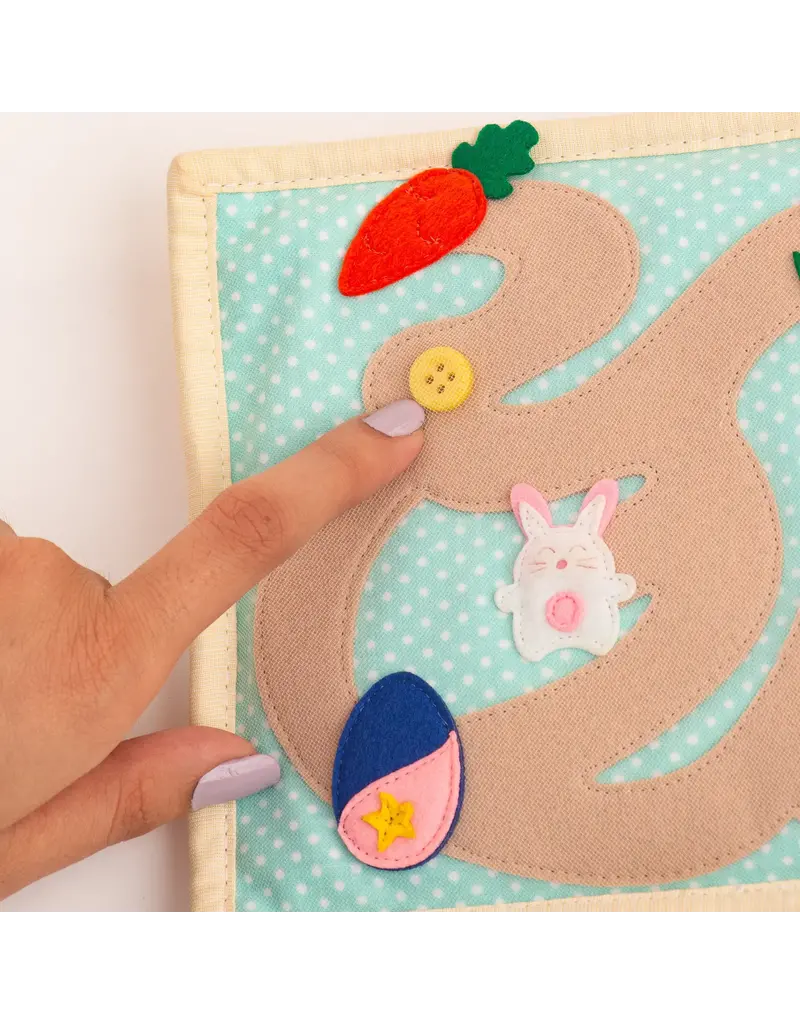 Jolly Designs Mini Quiet Book Grappig Konijn — vanaf 18 maanden
