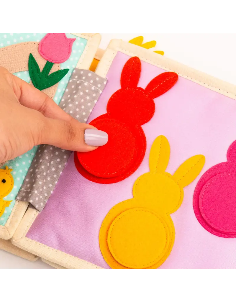 Jolly Designs Mini Quiet Book Grappig Konijn — vanaf 18 maanden