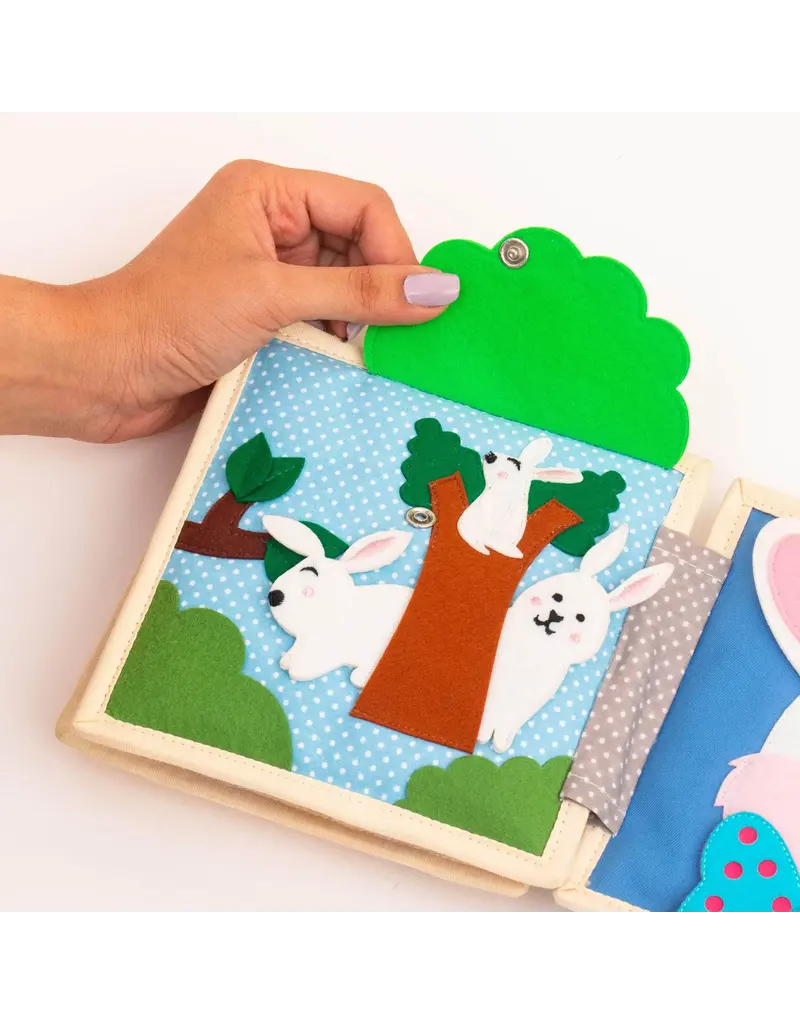Jolly Designs Mini Quiet Book Grappig Konijn — vanaf 18 maanden