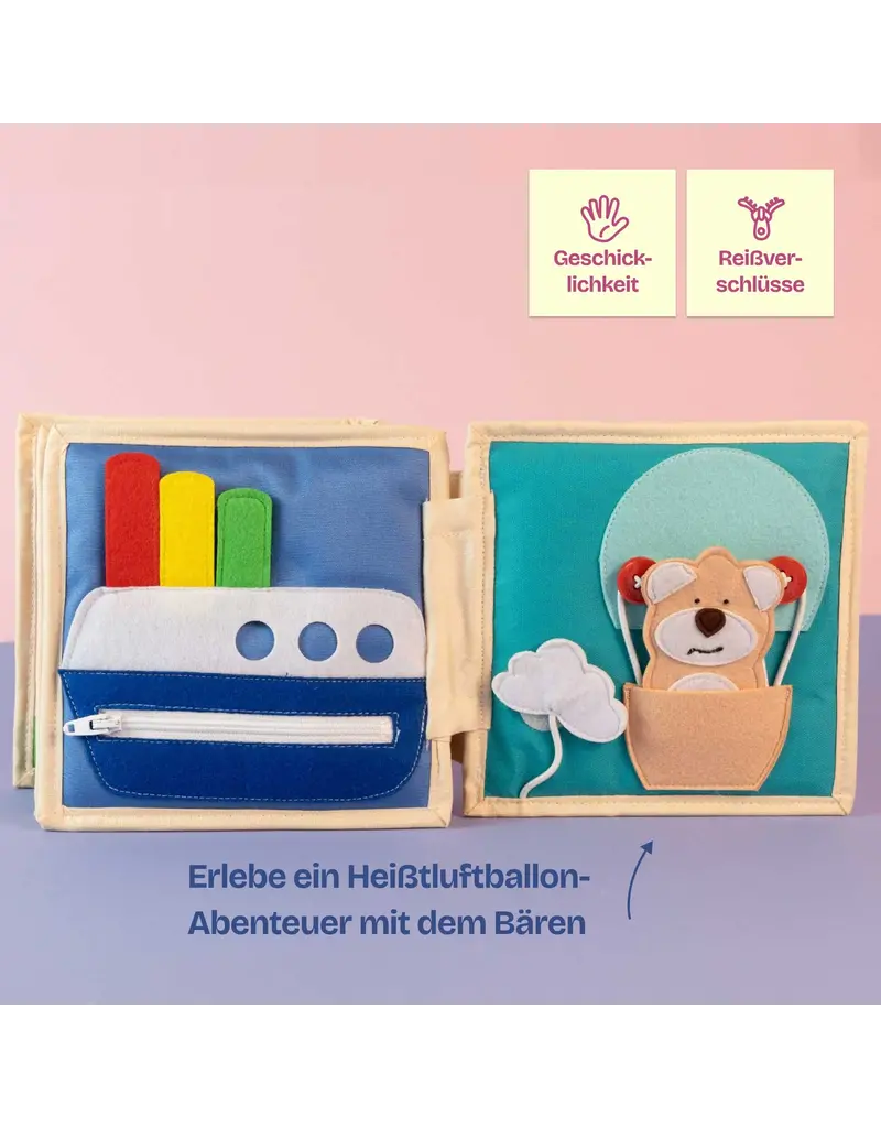 Jolly Design Mini quiet book Vliegtuig vanaf 18 maanden