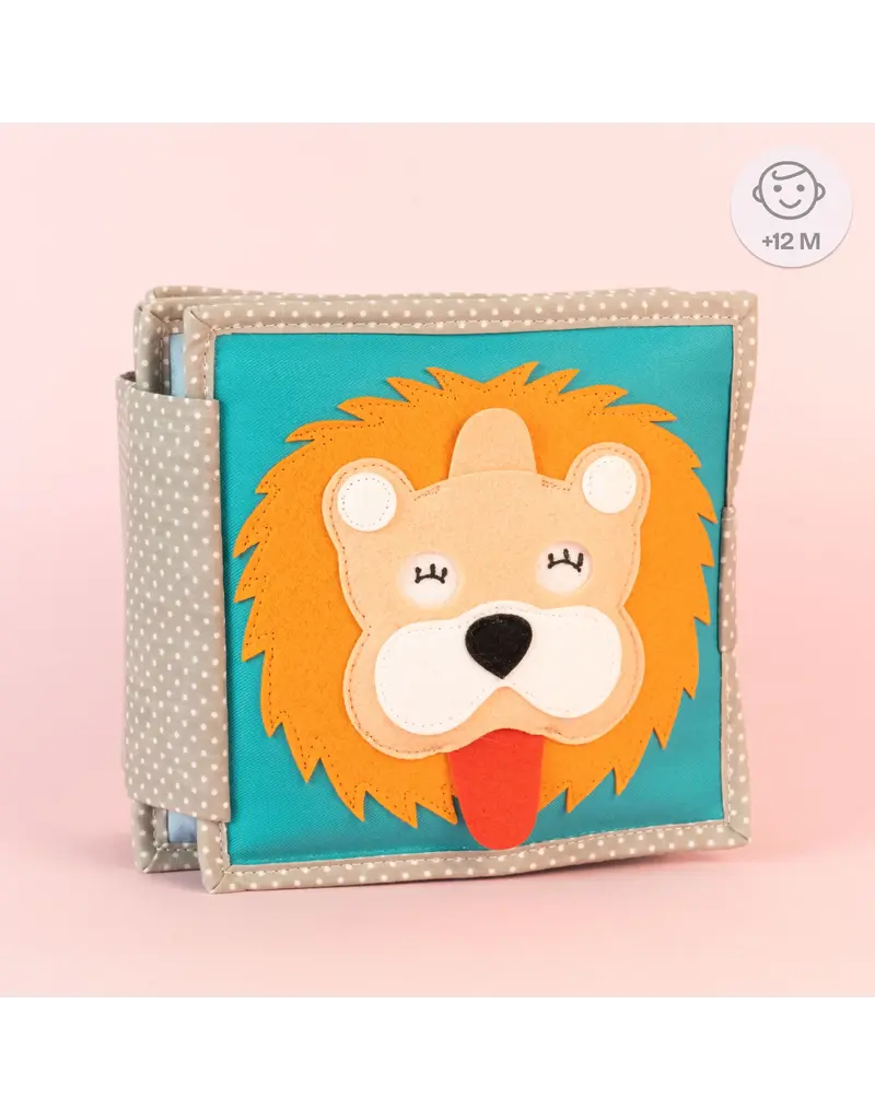 Jolly Designs Mini Quiet Book Sleepy Lion — from 12 months
