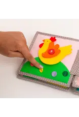 Jolly Designs Mini Quiet Book Slaperige Leeuw — vanaf 12 maanden