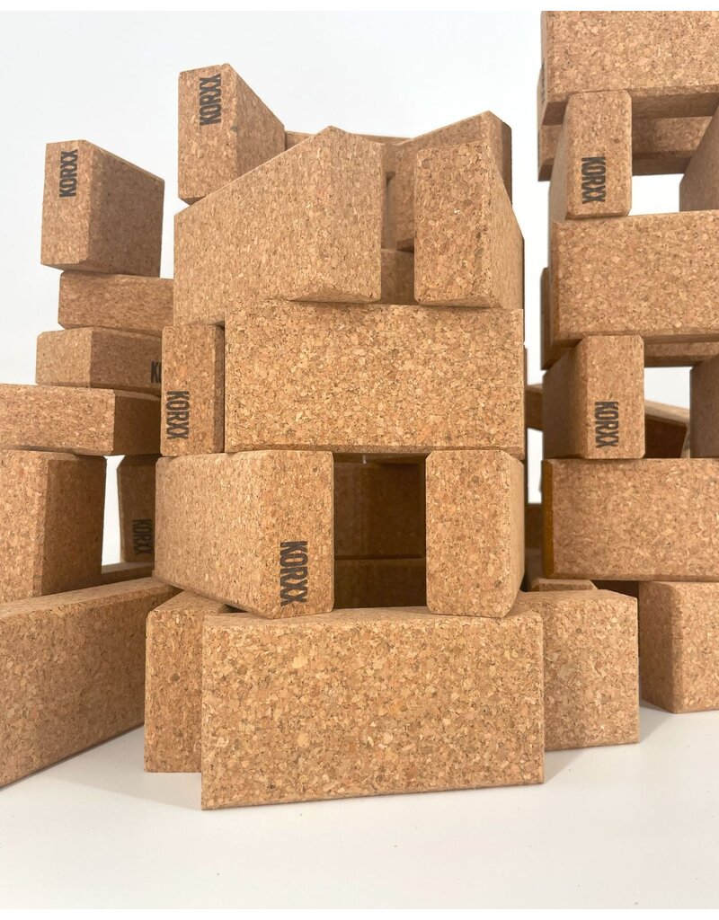 Korxx Korxx Cuboid M canvas box - 60 kurk bouwblokken