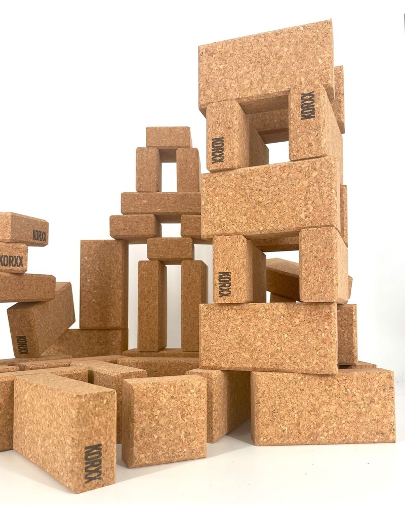 Korxx Korxx Cuboid M canvas box - 60 kurk bouwblokken