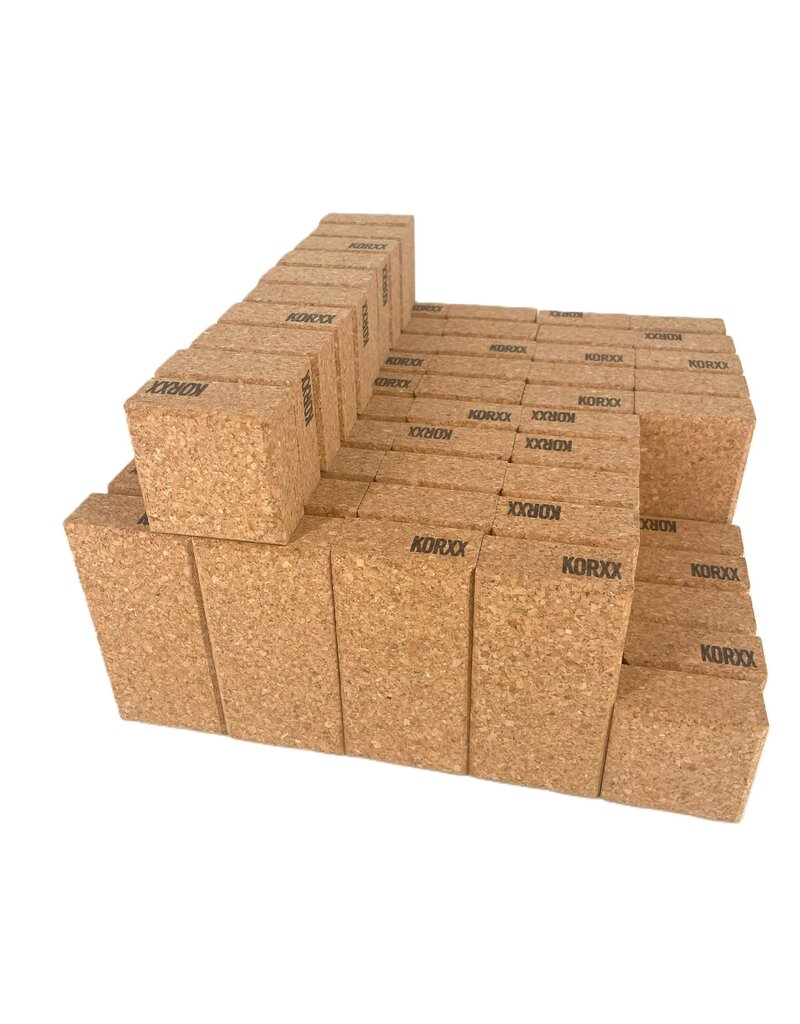 KORXX Cuboid M cork building blocks – 60 with bag