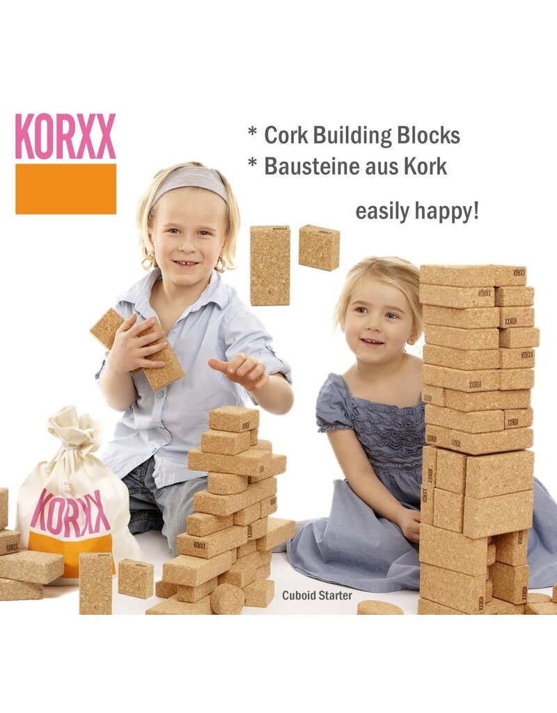 KORXX Cuboid Starter cork building blocks – 19 natural