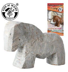 Kids at work Soapstone raw shape Pony