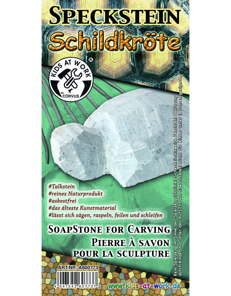 Kids at work Soapstone raw shape Turtle