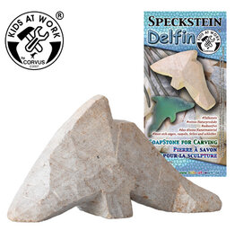 Kids at work Soapstone raw shape Dolphin