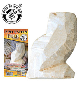 Kids at work Soapstone raw Owl shape