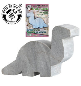Kids at work Soapstone raw shape Brachiosaurus