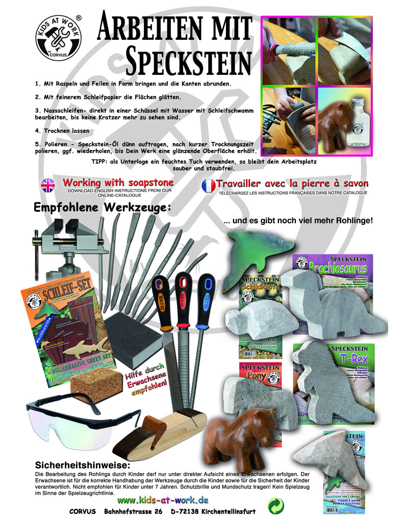 Kids at work Speksteen onbewerkte vorm Brachiosaurus
