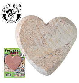 Kids at work Soapstone raw shape Heart