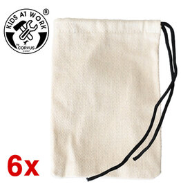 Kids at work 6 cotton bags 17 x 23 cm