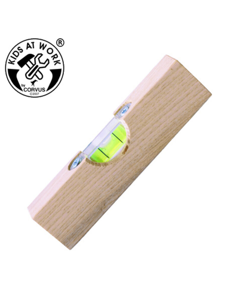 Kids at work Kids at Work Waterpas van hout klein 13 cm