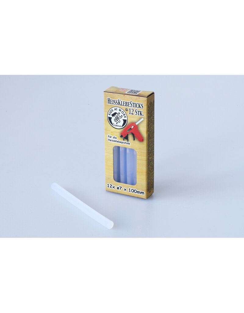 Kids at work Lijmsticks transparant 7mm 12 Stuk