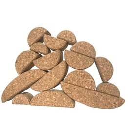 KORXX Bowie cork blocks – 16 round and oval natural