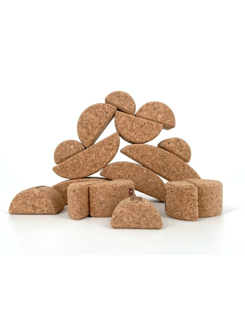 KORXX Bowie cork blocks – 16 natural semicircular shapes