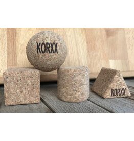 KORXX Geo-Set 4 geometrische kurkblokken – naturel