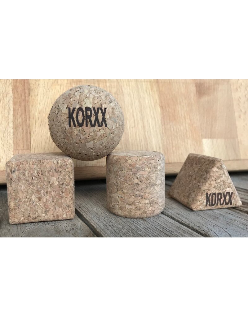 KORXX Geo-Set 4 geometrische kurkblokken – naturel