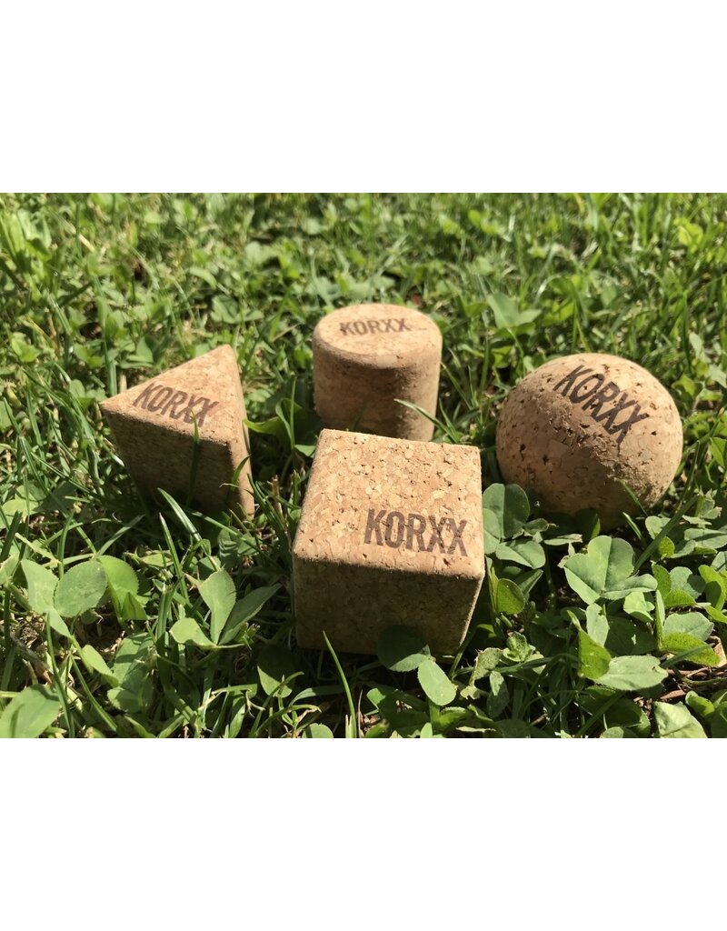 KORXX Geo-Set 4 geometrische kurkblokken – naturel