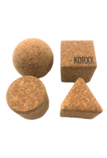 KORXX Geo-Set 12 geometrische kurkblokken – naturel