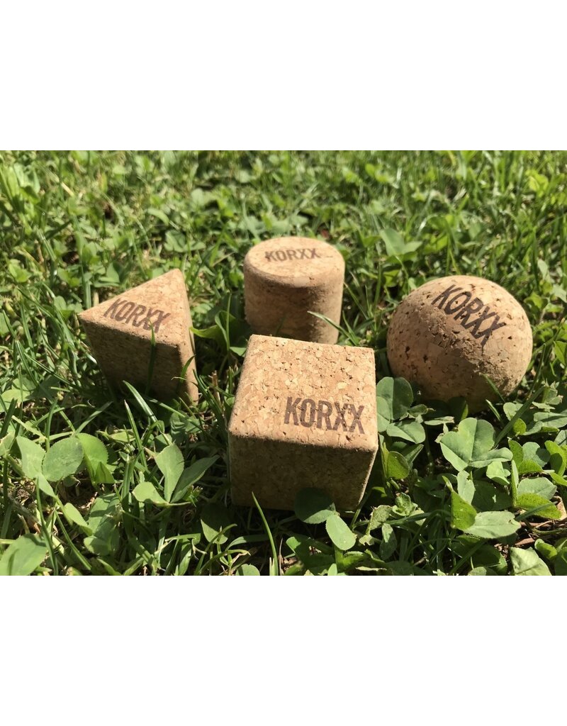 KORXX Geo-Set 12 geometrische kurkblokken – naturel