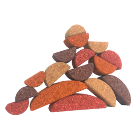 KORXX Bowie C cork blocks – 16 natural and coloured