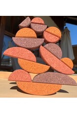 Korxx Korxx Bowie C - deels gekleurde ronde en ovale kurken bouwblokken