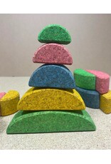 Korxx Korxx Bowie Spring C - gekleurde ronde en ovale kurken bouwblokken