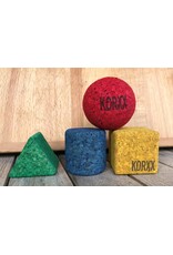 KORXX Geo-Set 4 C geometric cork blocks – 4 coloured