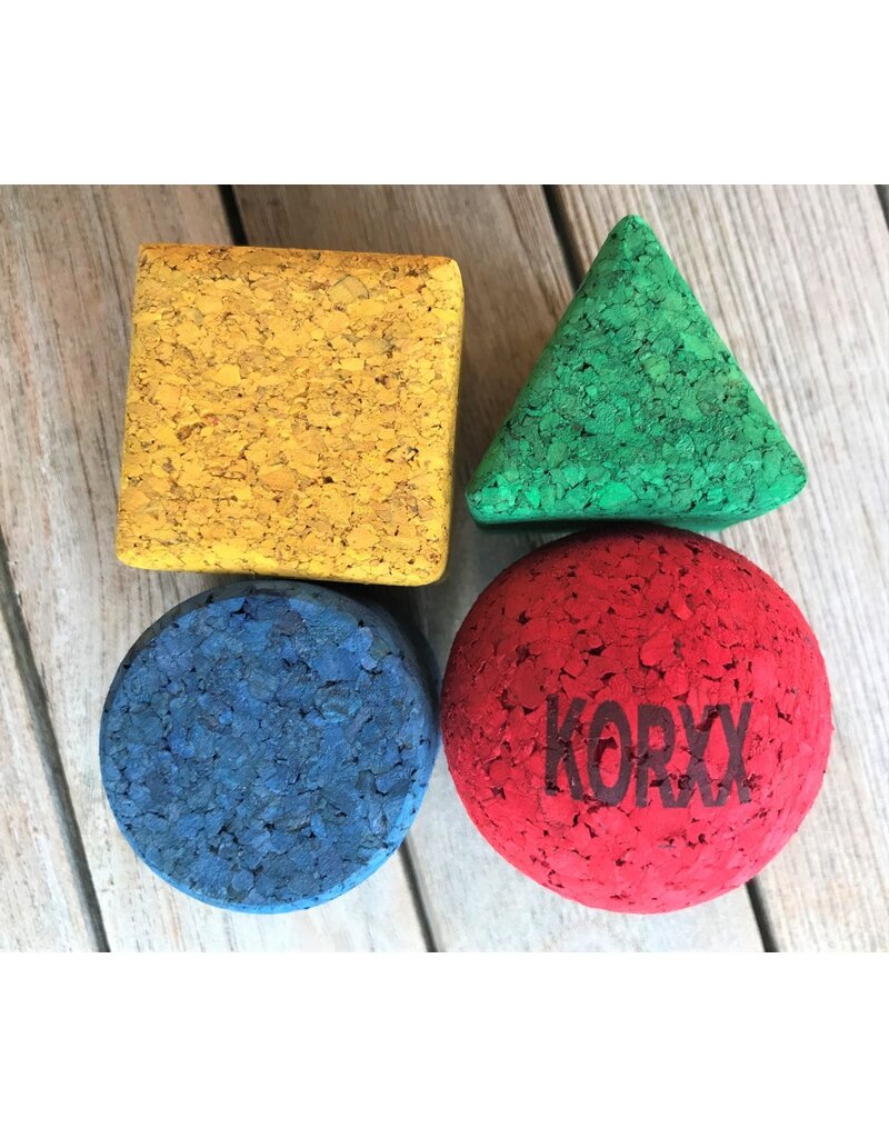 Korxx Korxx geo set C - 4 gekleurde vormen blokjes