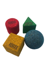 KORXX Geo-Set 4 C geometric cork blocks – 4 coloured