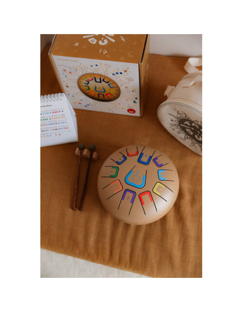 Tambú Tambú 8 tongue drum – matt gold – Golden Stars