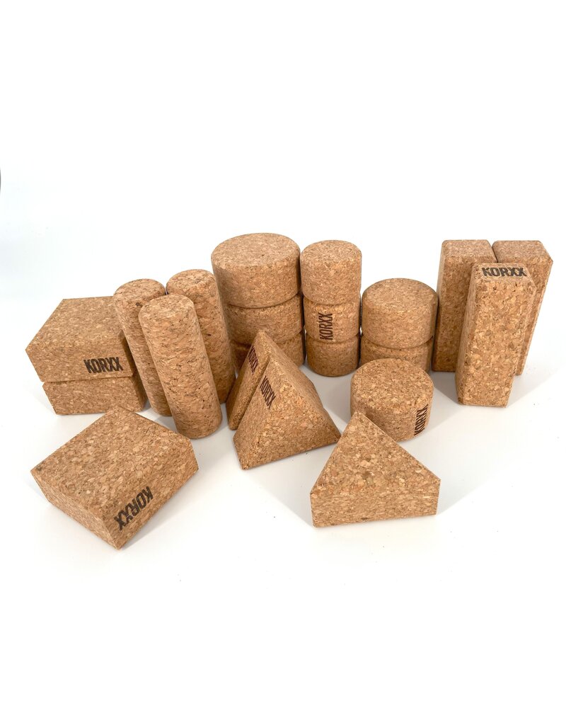 KORXX Form Starter kurken bouwblokken – 21 naturel