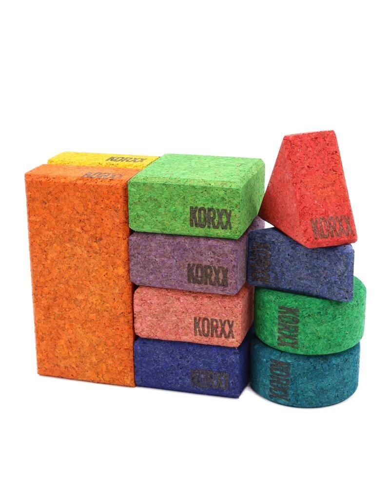 KORXX Baby Color kurken bouwblokken – 10 gekleurd