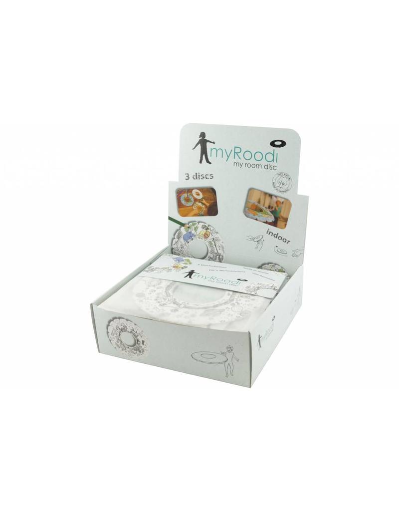 TicToys myRoodi display – 20 sets of 3 throwing discs