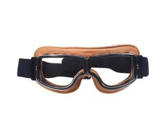 CRG creme leather cruiser motor goggles
