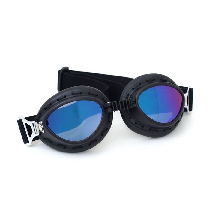 CRG Steampunk schwarze Motorradbrille