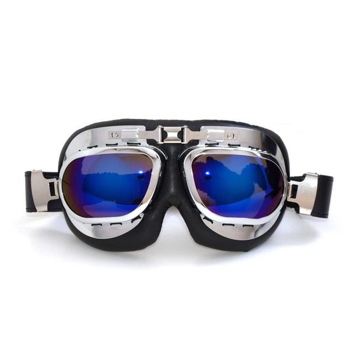 CRG RAF Chrom-Motorradbrille